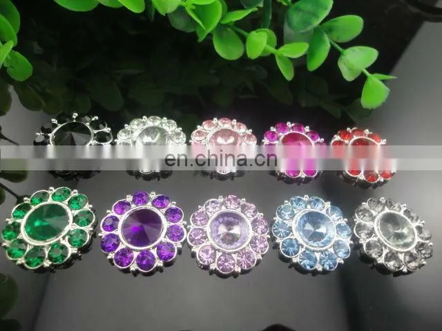 22mm Alloy Metal ButtonsColor Gems Metal Button Spark Rhinestone Buttons Decoration Accessory