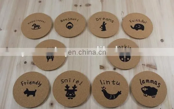 Cartoon Cork Coaster Home Decorations 10styles