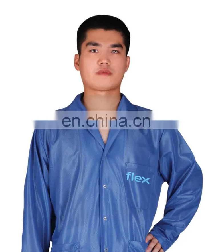 Accept Customized logo static dissipative esd smock garment with good breathability