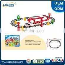 Wholesale building block toy car tracks with suitcase