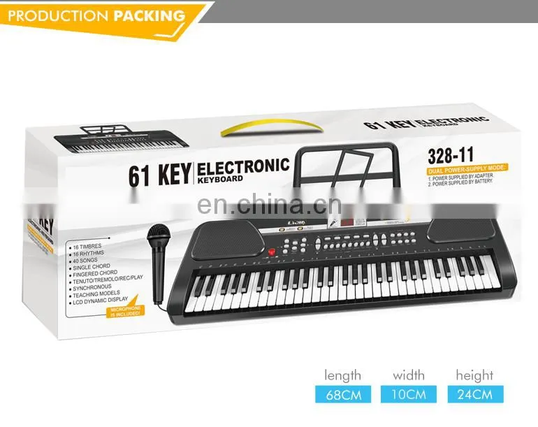 Hot sale electronic 61 key keyboard musical instruments with microphone