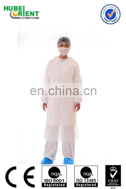 Cheap price Plastic Nonwoven Visitor Coat for Hospital-use