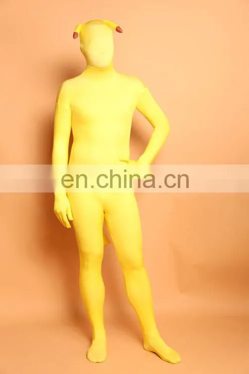2016 Full Body Pikachu Pokemon Lycra Spandex Zentai Unisex Party Cosplay Suit
