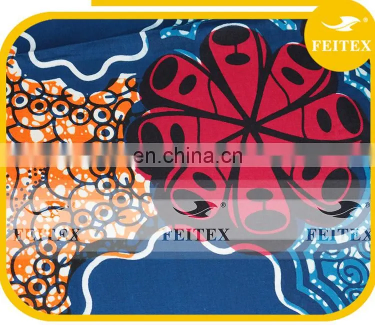 2015 Fashion african wax fabric wholesale embroidery print dress fabric for occasion