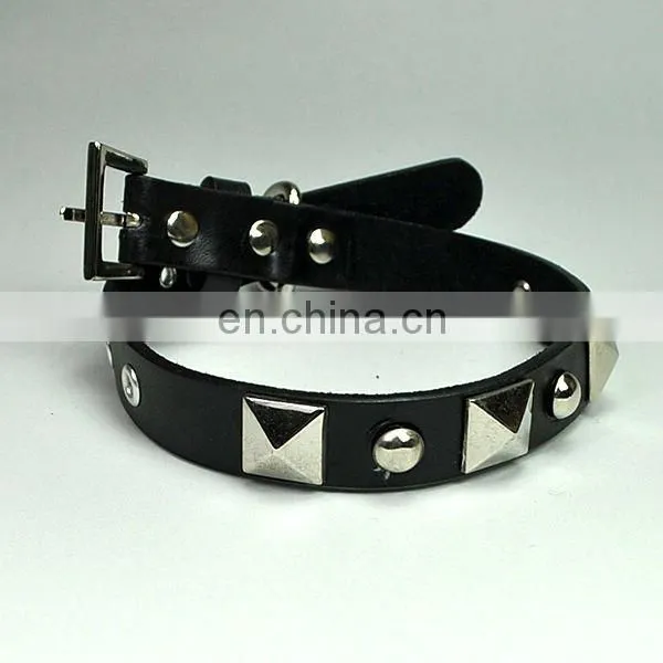 Genuine leather country western dog collar