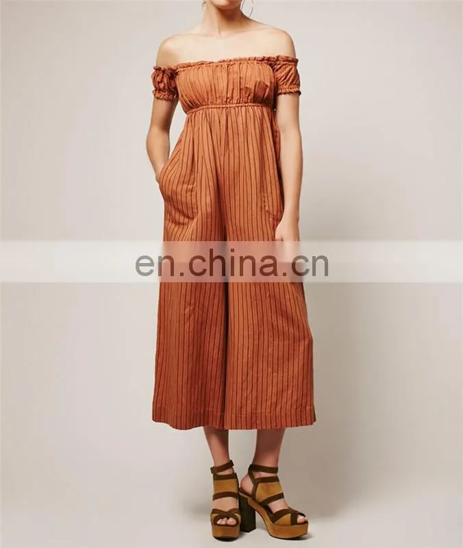 Sexy Jumpsuit Ladies Offer-shoulder Jumpsuit Cotton Jumpsuit Women