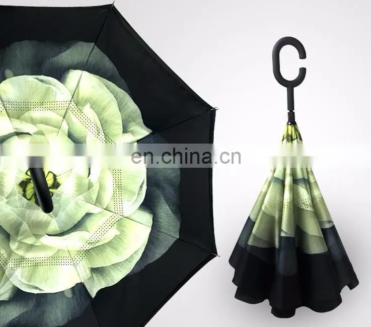 Auto Open Transparent Straight Umbrella LOGO Printing Cheap clear Umbrella pass BSCI