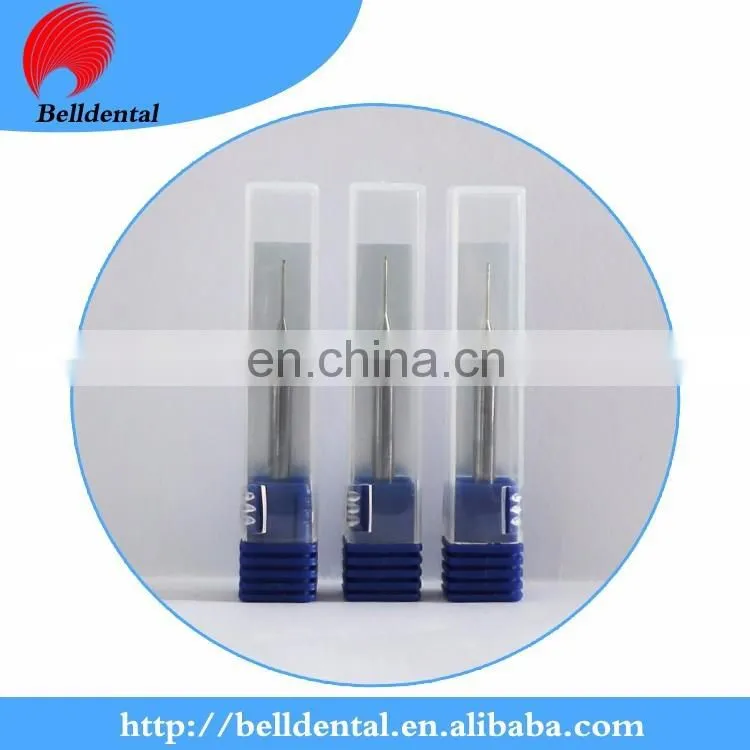 New Arrivals CAD CAM System DLC Coating Dental 0.6 1.0 2.0 Zirconia Milling tools s for roland milling machine