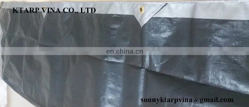 Black Silver Tarpaulin 180 Gsm, Uv treated