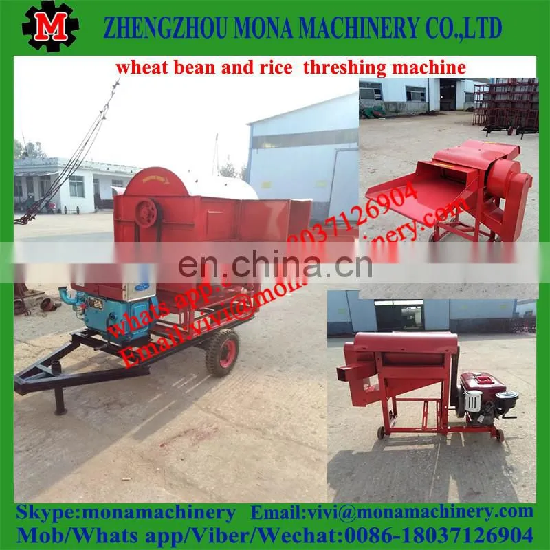 small Mobile grains thresher rice thresher with wheels for mini thresher machine