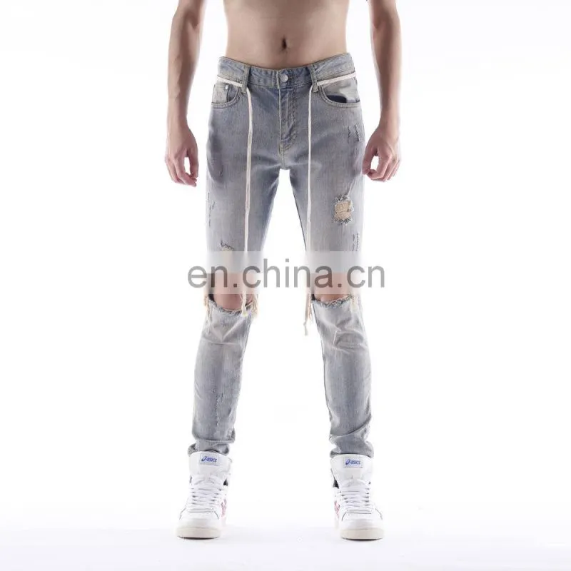 DiZNEW Jeans Wholesale Bulk Ripped Men Denim Pants