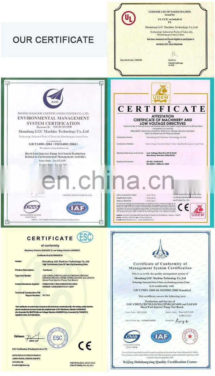 BCS815A Common rail HEUI injector pump test bench
