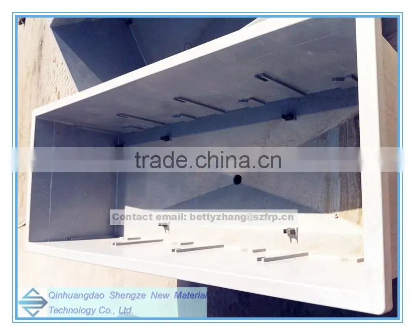FRP reaction box, surface gel coat fish tank, GRP frp tank