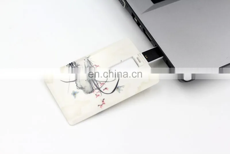 Shenzhen factory Credit Card USB Memory Sticks plastic usb card Flash Drive With Printing Logo