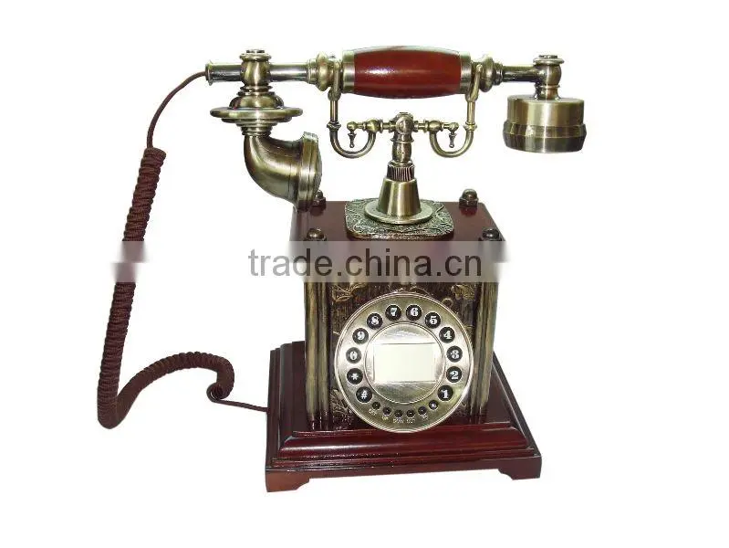 wooden telephone,decorative old style antique phones