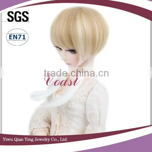 wholesale best selling short beautiful blonde doll wig