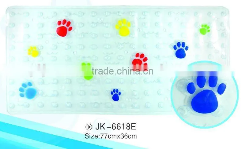 Bathroom accessories pvc rugs with animal prints