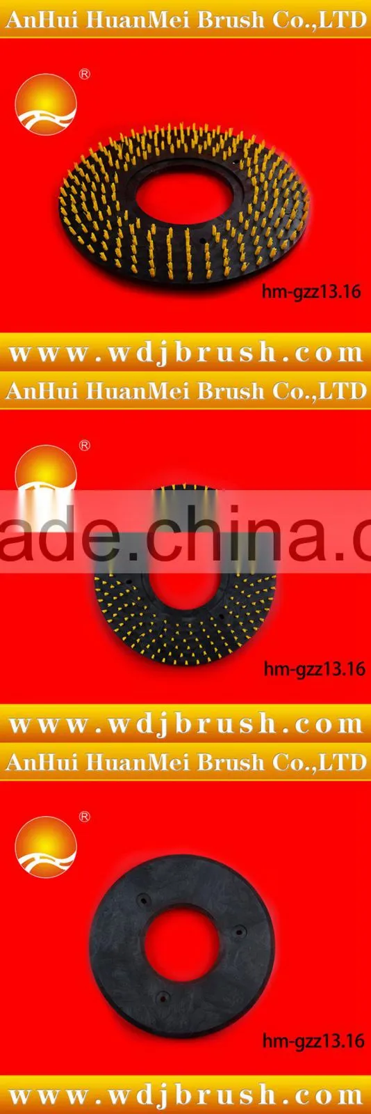 Pad holders short trim for disc polishing brush