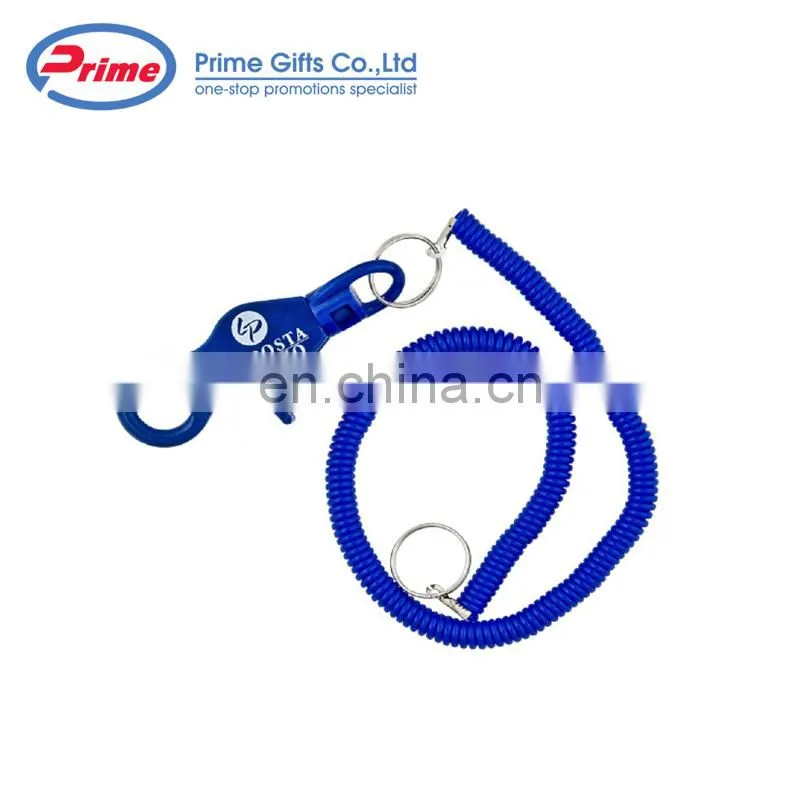 20" Coiled Casino Bungee Cord with Lobster Claw Lanyard