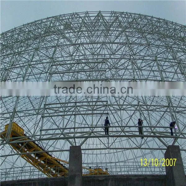 Factory steel structure drawing for dome coal storage