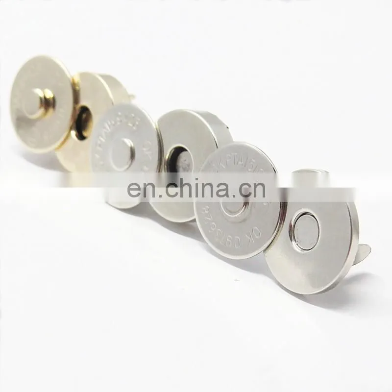 Custom 18mm Metal Magnet Snap Button For Bags