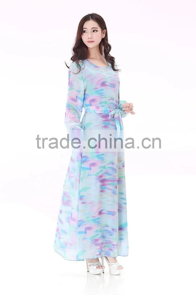 New Fashion Ladies Dress Maxi Dress Long Sleeves Casual Dress