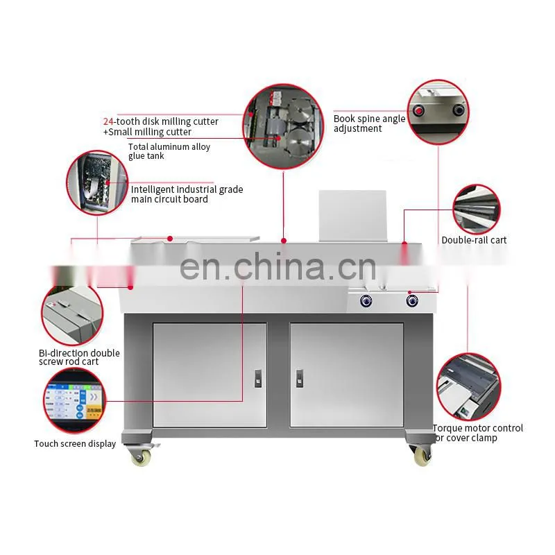 High Quality Max Length 420Mm Heavy Duty Paper Binding Machine Commercial For A3 Coated Paper