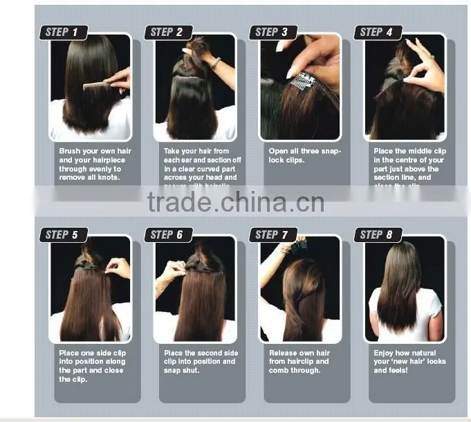 Limousines remy hair Clip in extentions