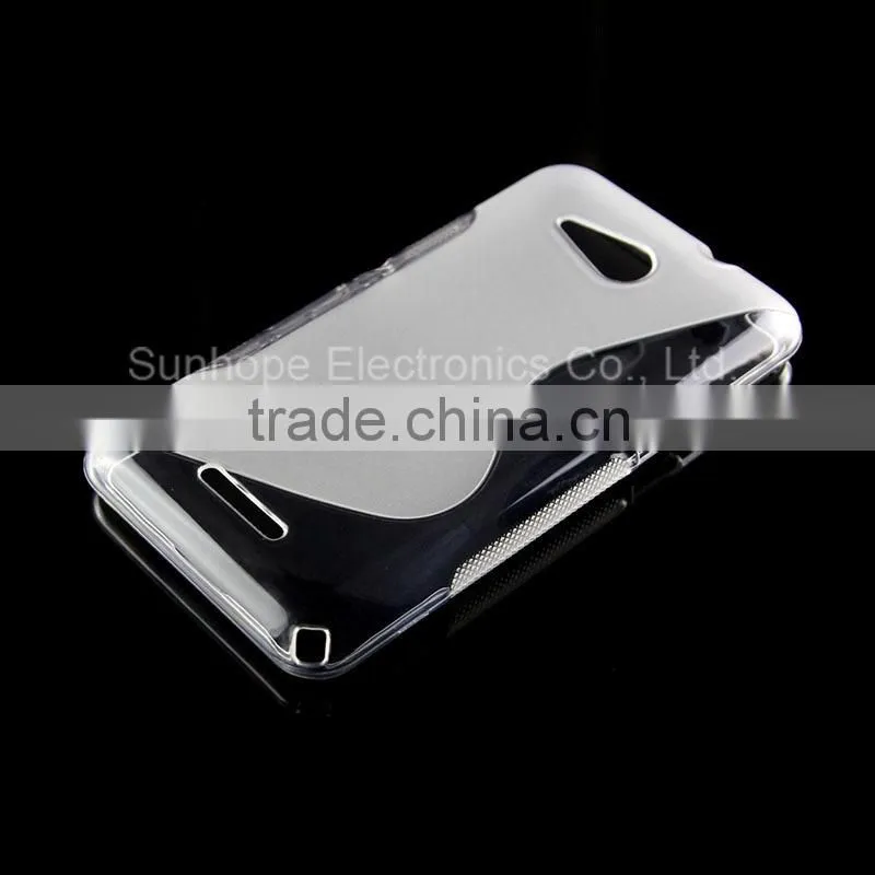 2015 wave pattern design tpu covers for Xperia E4g E2003 E2006 E2053 E2043