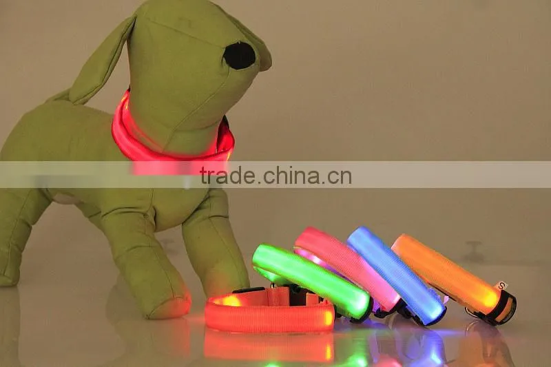 2015 new hot selling . 6 color for you choose .wholesale Dog Products Led Dog collar with Insulation sheet in stock!