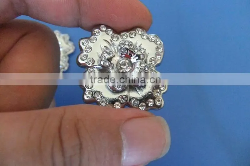 Compet Produce Fashion Diy Bracelet Big Slide Flower Charms with Rhinestones