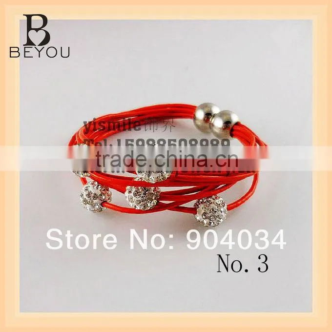 2013 New Fashion Five Rhinestone Beads Tibetan Bracelet