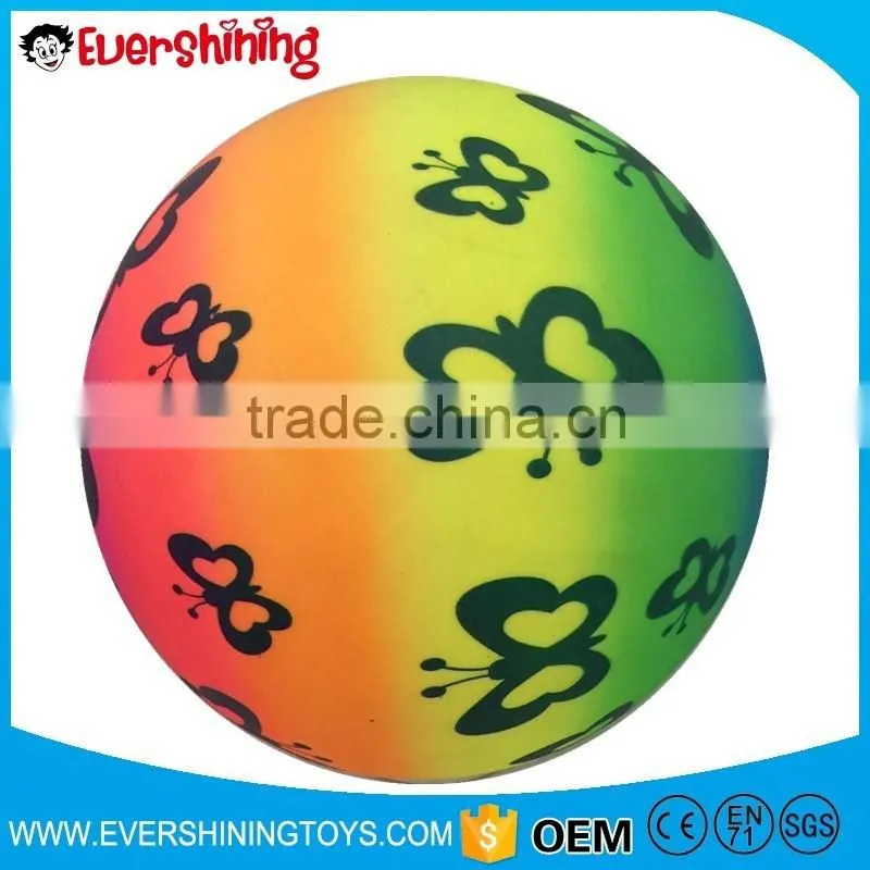 phthalate free rainbow inflatable beach ball /massage ball