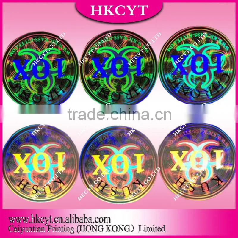 Custom paper stickers/plastc holographic stickers