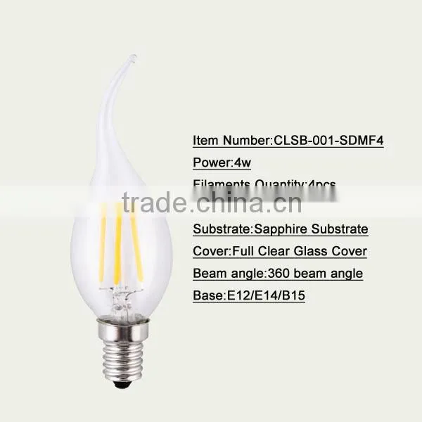 New Led Light Shenzhen Supplier Filament Candle Light LED
