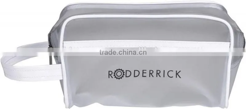 promotional clear vinyl toiletry pouch with pvc handle