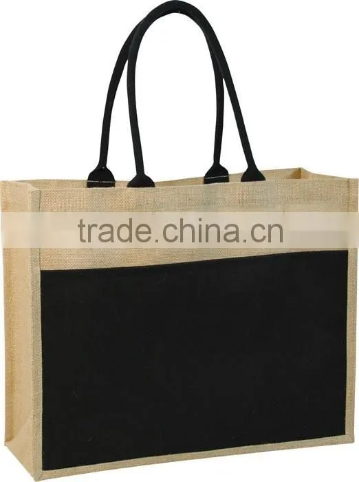 Popular handled style ladies fashion jute bag eco-friendly jute bag