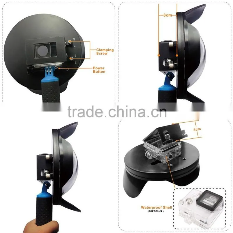 6" GoPro4 Dome Port with Float Bobber fits for GoPro Original Water proof Housing