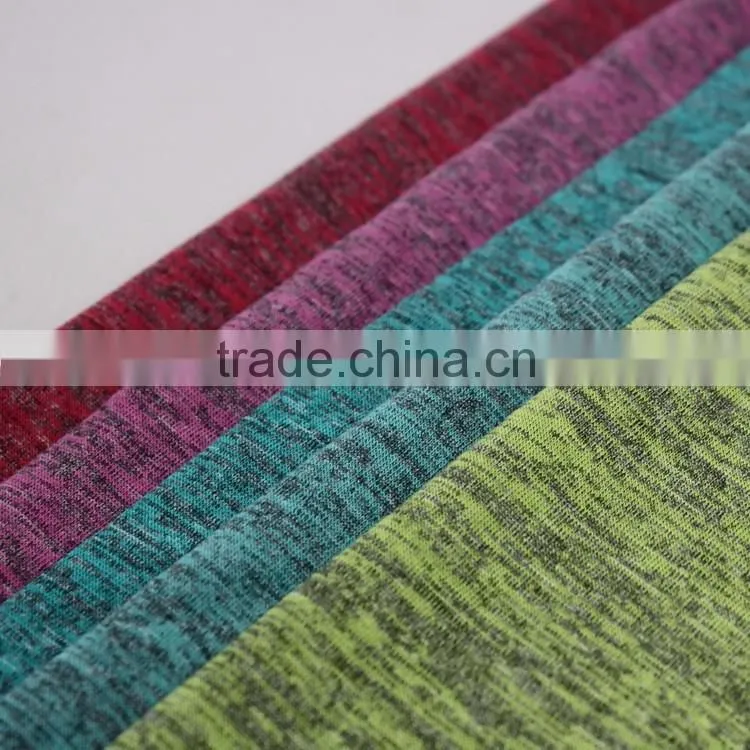 Knitted T/R blend polyester rayon spandex jersey fabric