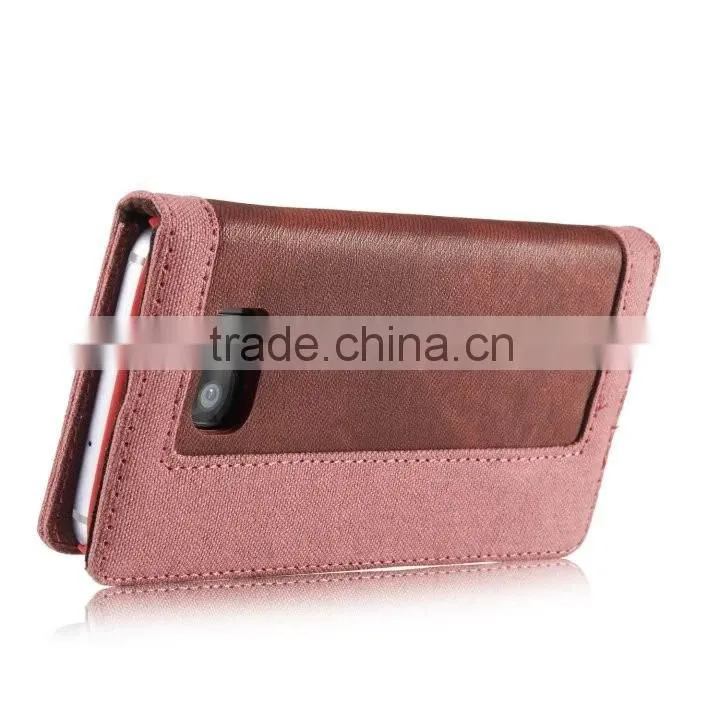 Caseme high quality jean cloth flip case for S7 edge wallet waterproof holder case with inner card slot for S7 edge