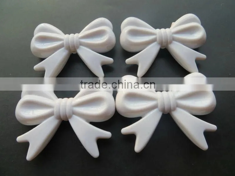 Fashion Mixed Colorful Plastic Acrylic Solid Bows beads for Chunky Necklace Jewelry