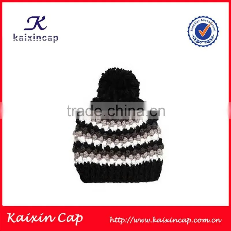 new design customized winter fashion cartoon jacquard weave kintting beanie hat