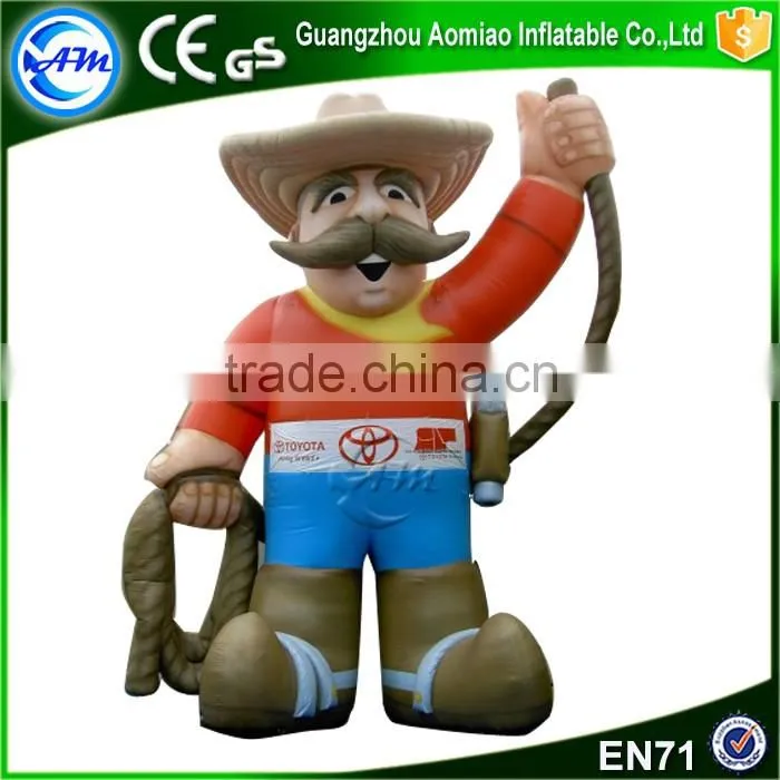 2016 Best Designed inflatable advertising inflatable cowboy model for sale
