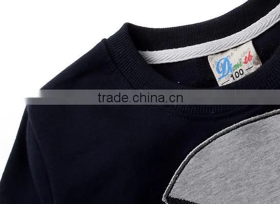 round neck cotton long sleeve cotton t shirt with printing