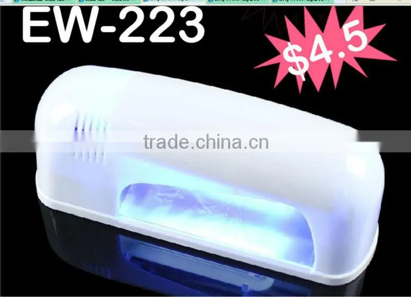 $4.5/ 9W White Nail Art UV Gel Curing Lamp Dryer Light EU PLUG 8272