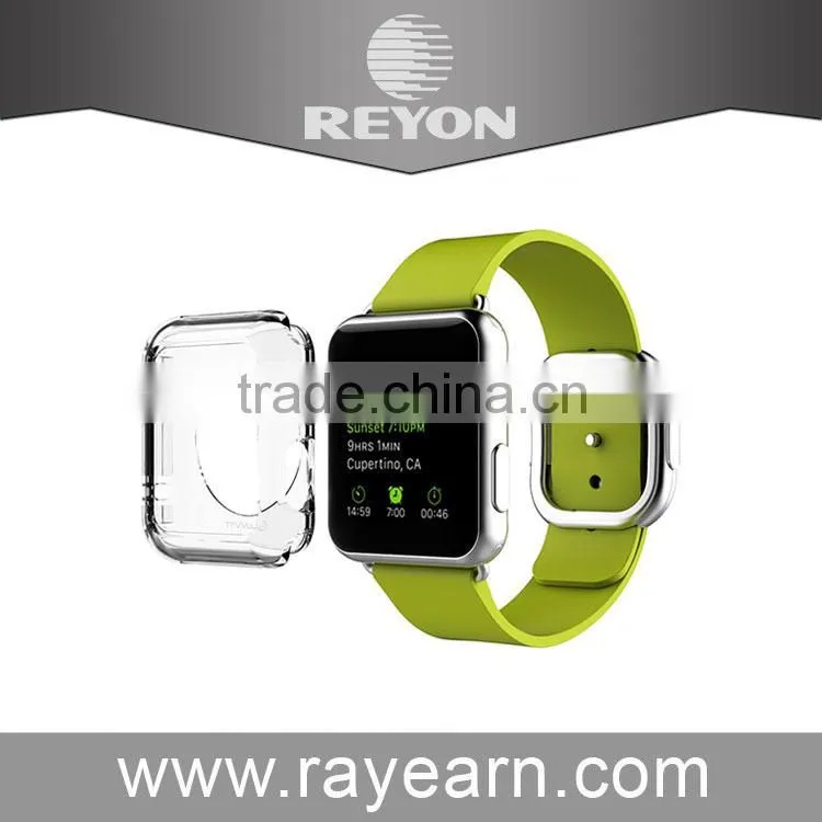 2015 new transparent soft TPU case for apple smart watch