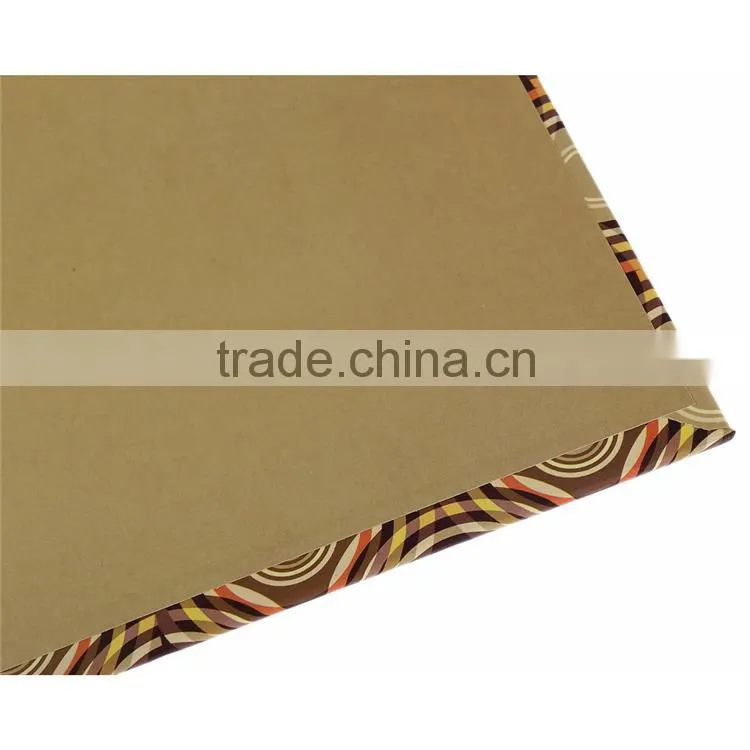 High quality office vertical stripes a4 size paper cardboard hand cover laminationed file folder