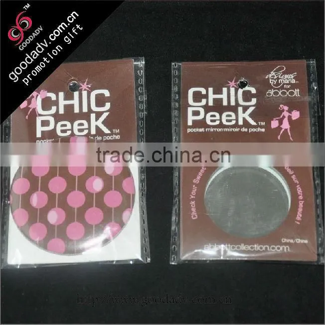 metal cover pocket mirror/tin/color priting