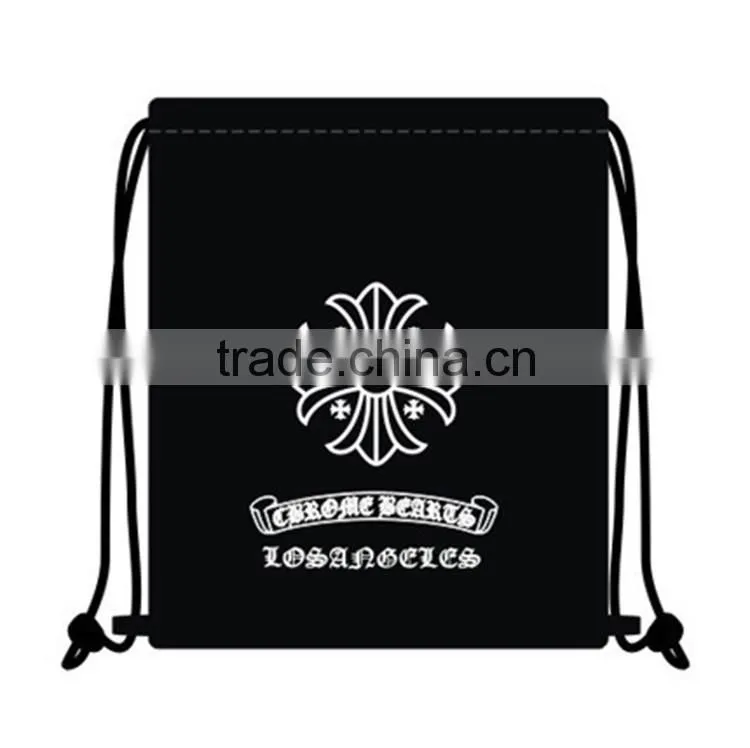 Customized printing or diy dye canvas drawstring backpack bag travel pouch