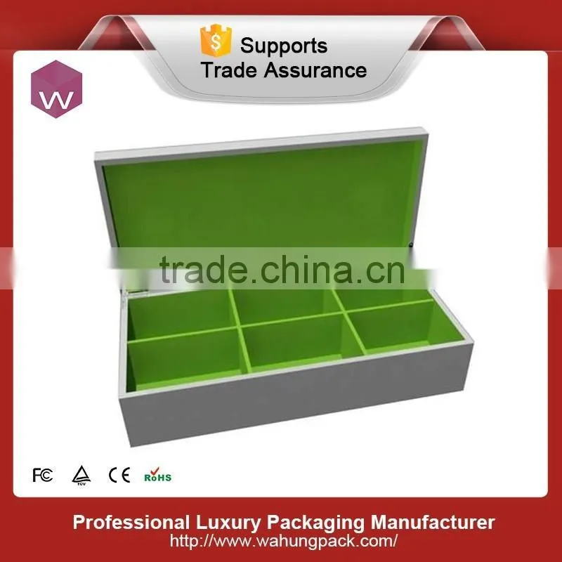 green wooden lacquer tea box ,wood packaging box for tea